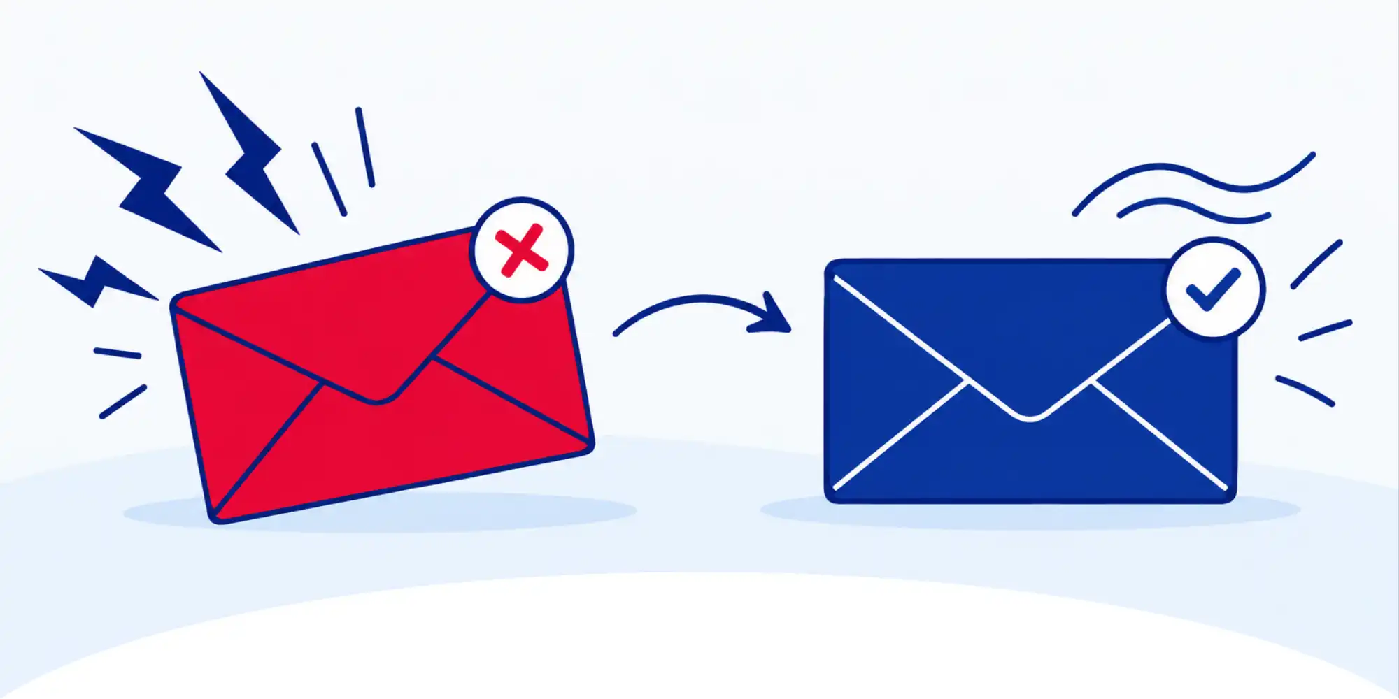 BlogUSE_email-diplomatiche-in-inglese-momenti-Hero2 Due buste a confronto, una rossa e una blu: email diplomatiche in inglese, stesso messaggio con un tono diverso